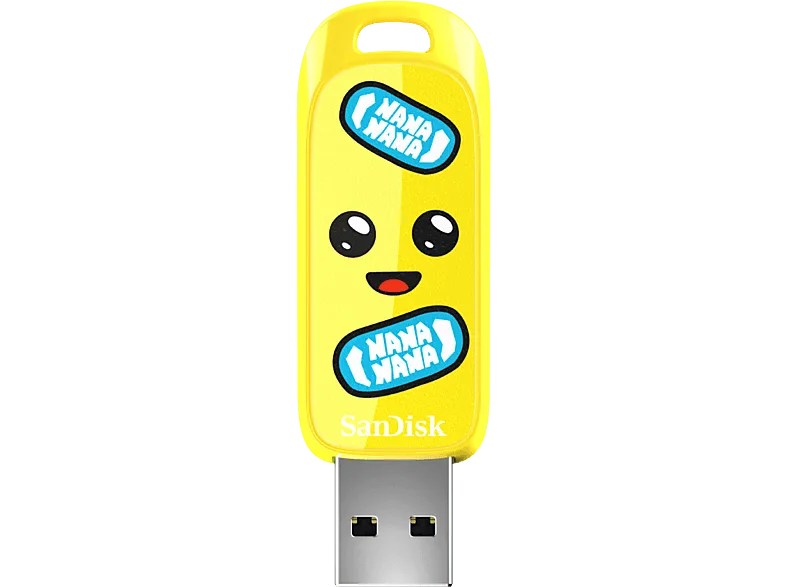 Memoria USB 256GB - Sandisk SanDisk® Fortnite®, edición Banano, Peely, Hasta 130 MB/s, 3.2, Amarillo