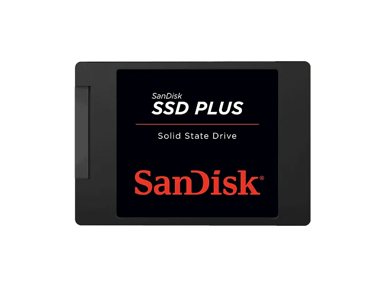 Disco duro SSD interno 2 TB - SANDISK PLUS, 2.5", Hasta 545 MB/s lectura, 515 escritura, SATA, Negro