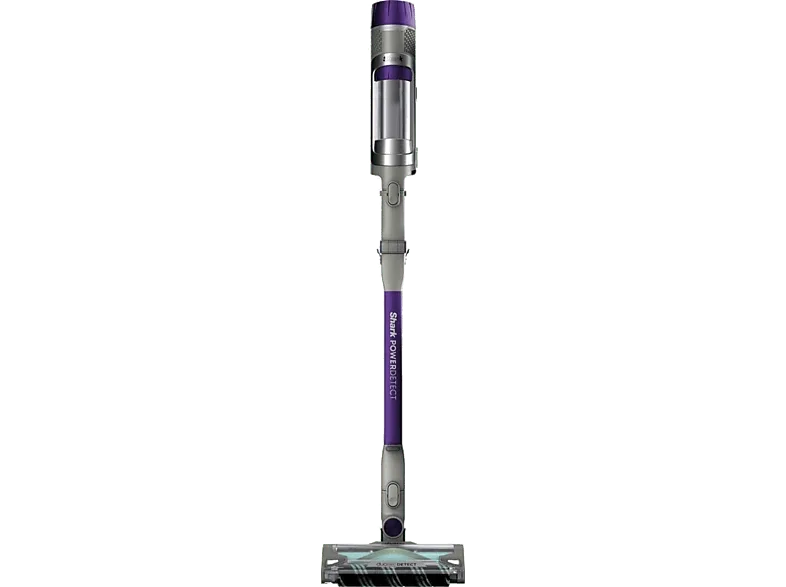 Aspirador escoba - Shark PowerDetect IP1251EUT, 380 W, 70 min Autonomía, 3 Velocidades, Pantalla LED, Tubo Flexible, Gris/Púrpura