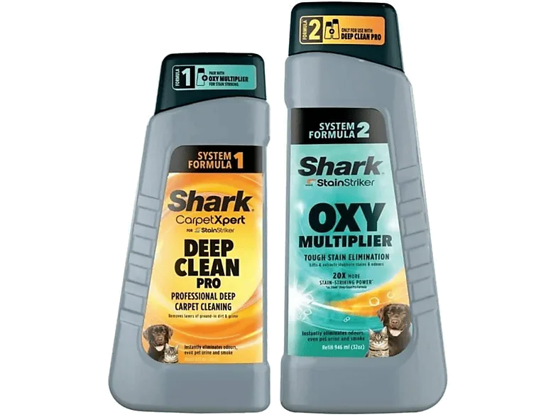 Accesorio aspirador - Shark XSKBSBND200EUT, Para StainStriker PX200, 2 Botellas Solución de Limpieza, Gris
