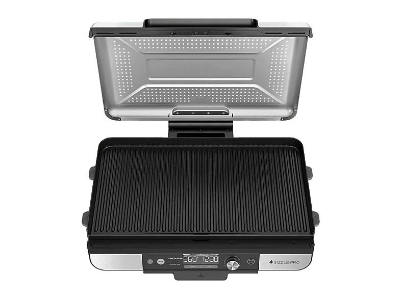 Grill - Ninja GX101EU, 1800 W, Placas: 50 x cm, Detección Digital Inteligente de Temperatura, Rango temperatura 60ºC a 260°C, Plata/Negro (imagen 1 de 3)