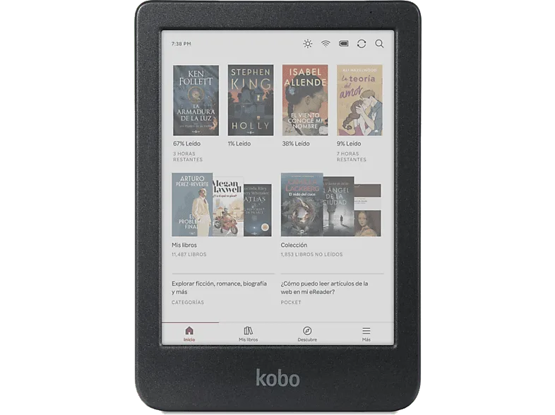 eBook - Kobo Clara Colour, Pantalla Táctil Color E-Ink Kaleido™ 3 de 6”, 16GB, Comfortlight PRO, IPX8, color, Negro