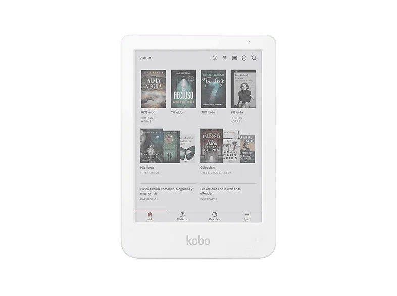 eBook - Kobo Clara Colour, Pantalla Táctil Color E-Ink Kaleido™ 3 de 6”, 16GB, Comfortlight PRO, IPX8, color, Blanco