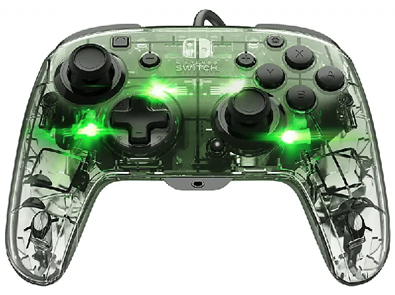 Mando Nintendo Switch - PDP Afterglow Deluxe, Switch, Con Cable, Retroiluminado, Gris