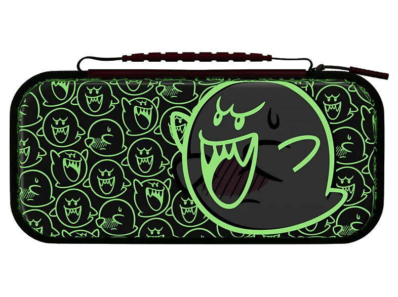 Funda Nintendo Switch - Turtle Beach Travel Case Plus Boo Hoo GLOW, Para Switch, OLED, Lite, Brilla en la oscuridad, Gris
