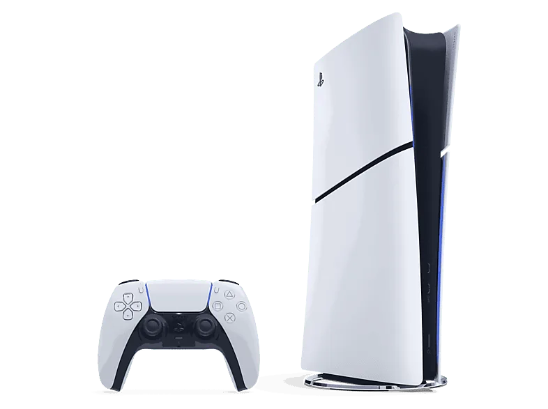 Consola - Sony PS5 Slim Digital Edition, 825 GB SSD, 4K, 1 mando, Chasis E, Blanco