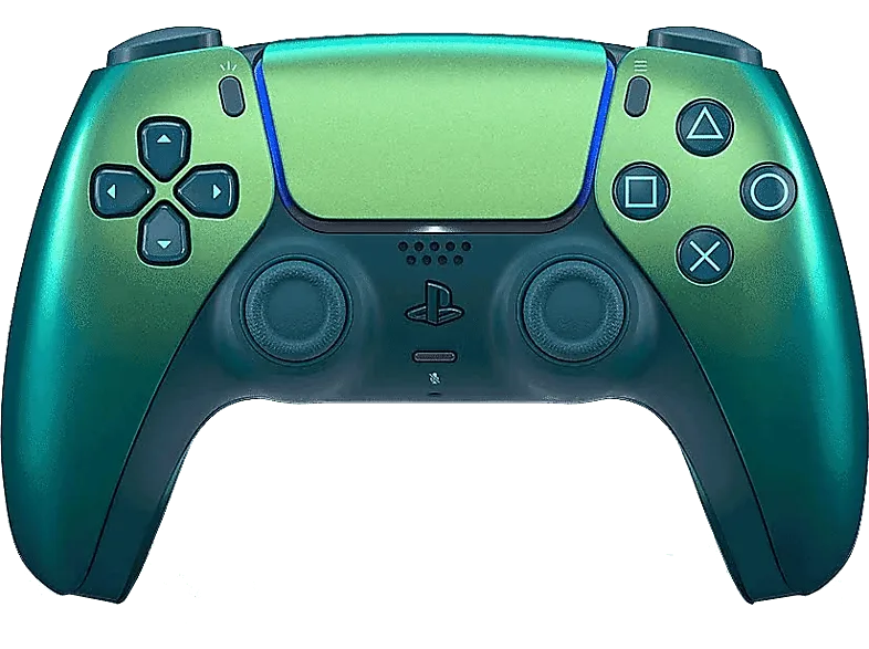 Mando PS5 - Sony DualSense Chroma Teal, Retroalimentación háptica, Micrófono, Altavoz, Verde