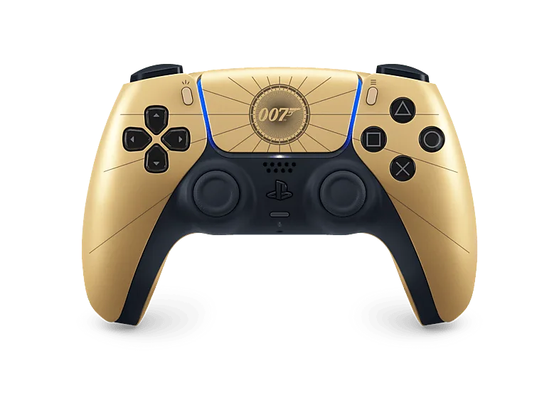 Mando PS5 - Sony DualSense®: Edición Limitada 007 First Light™, Compatible con Mac, PC y smartphones, Inalámbrica, Retroalimentación háptica, Dorado