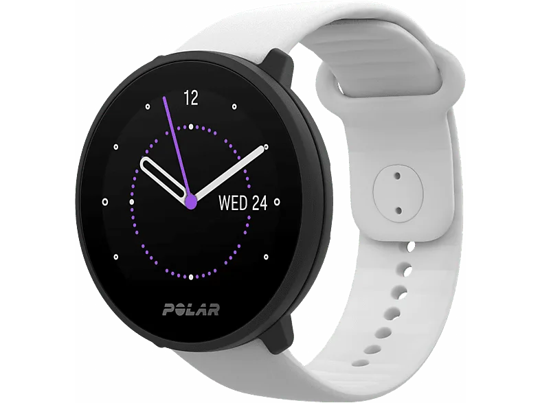 Reloj deportivo - Polar Unite, Frecuencia cardiaca, Resistente al agua, Táctil, 15.5-21 cm, 1.2", Blanco
