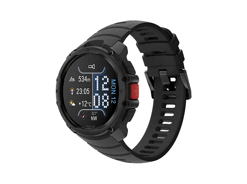 Reloj deportivo - Polar Street X, Negro, Correa 22mm, Pantalla 1.28" AMOLED Táctil a Color, Hasta 10 días de Autonomía
