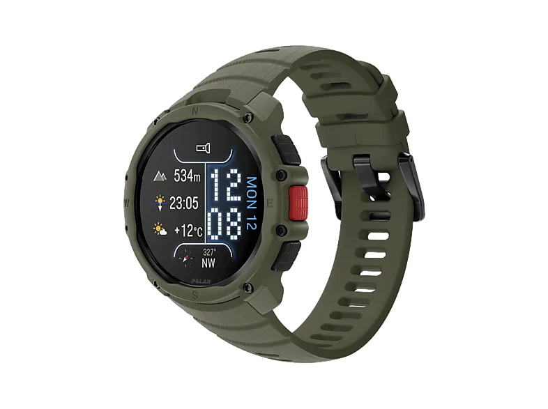 Reloj deportivo - Polar Street X, Verde, Correa 22mm, Pantalla 1.28" AMOLED Táctil a Color, Hasta 10 días de Autonomía
