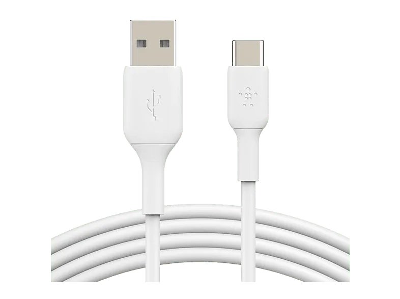Cable USB - Belkin USB-A a USB-C de 15 W, 2m, Universal, Blanco – Blanco