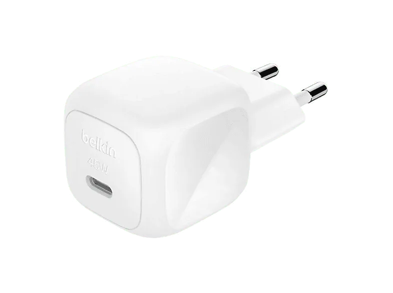 Cargador de pared - Belkin BoostCharge USB-C 45 W, Universal, Blanco