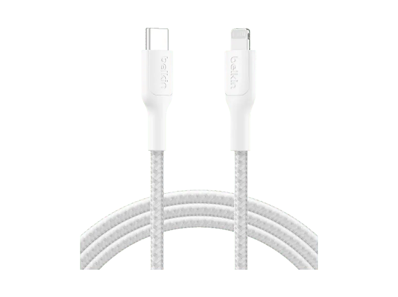 Cable USB-C a Lightning - Belkin CAA022, USB-C, Lightning, 2m, Blanco