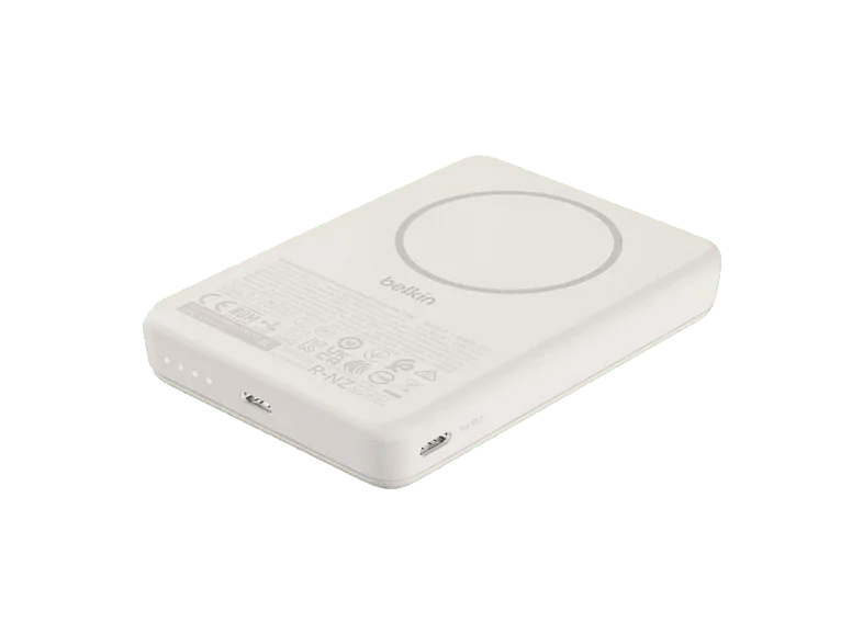 Powerbank - Belkin BPD017hqSA, 10000 mAh, Acoplamiento magnético, Carga hasta 2 dispositivos, Arena (imagen 1 de 3)