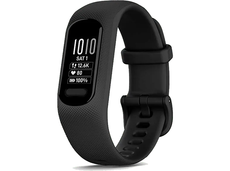 Pulsera de actividad - Garmin Vívosmart 5, Pantalla OLED, Bluetooth, Frecuencia cardíaca, Talla S/M, Negro