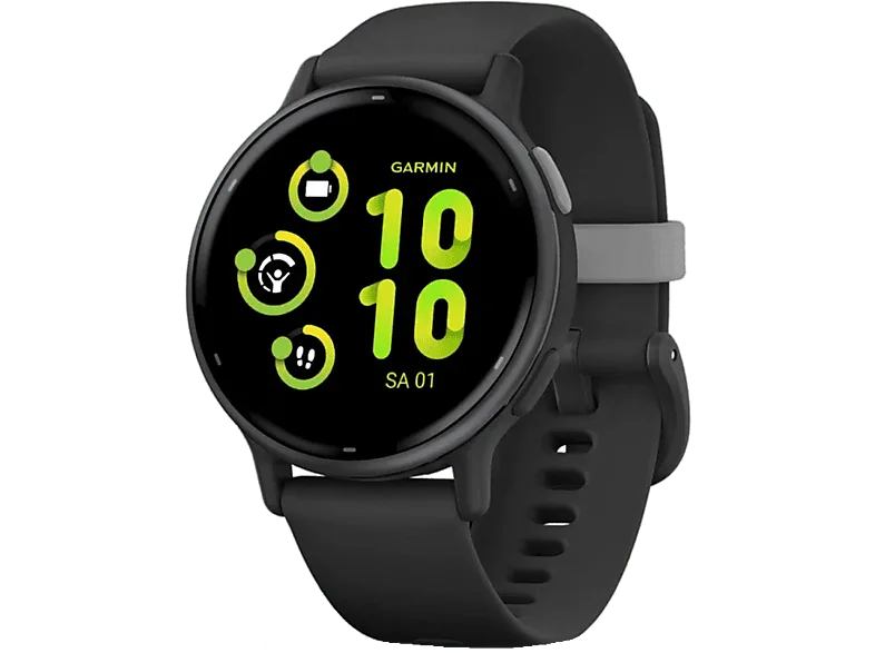 Reloj deportivo - Garmin Vívoactive® 5, Negro, 20 mm, 4GB, 1.2" AMOLED, Autonomía hasta 11 días