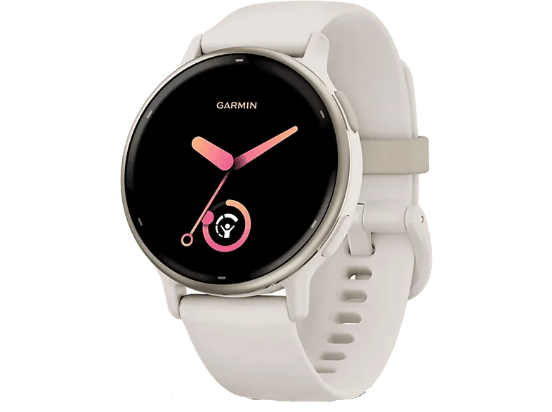 Reloj deportivo - Garmin Vívoactive® 5, Marfil, 20 mm, 4GB, 1.2" AMOLED, Autonomía hasta 11 días