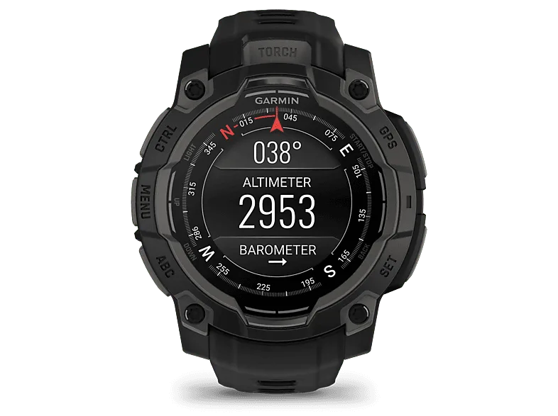 Reloj deportivo - Garmin Instinct 3, Negro, 45mm, 1.18", AMOLED, Silicona, 10 ATM, Connect™, 18 días Autonomía