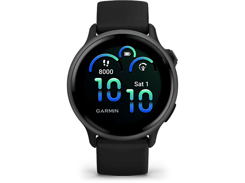 Reloj deportivo - Garmin vívoactive® 6, Negro, Silicona, 20mm, 8 GB, 1.2" AMOLED, Autonomía hasta 11 días