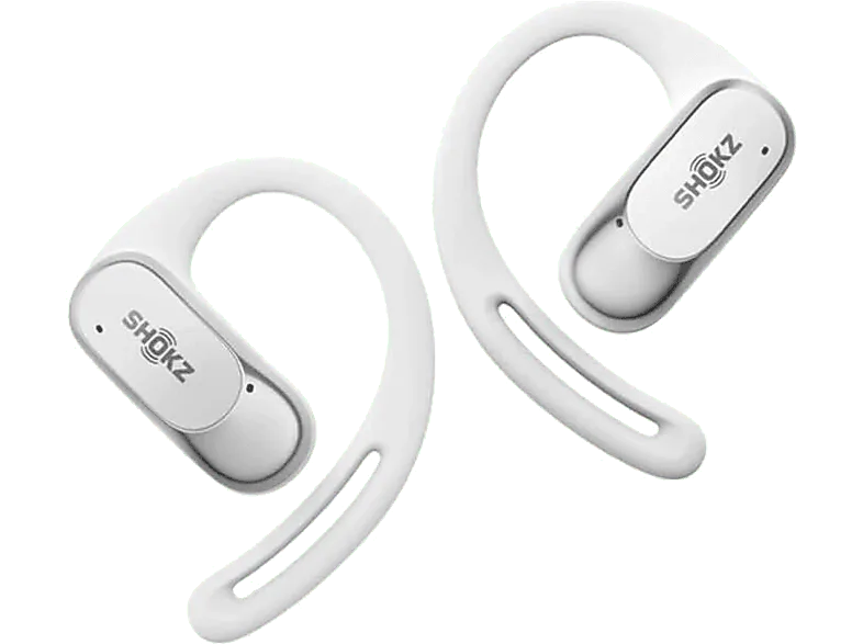 Auriculares conducción de aire - Shokz OpenFit Air, Intraurales, Bluetooth, IP54, 28h Autonomía, Blanco