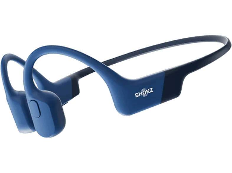 Auriculares conducción ósea - Shokz OpenRun, Banda para el cuello, Bluetooth, Carga rápida, 8h Autonomía, IP67, Azul – Azul