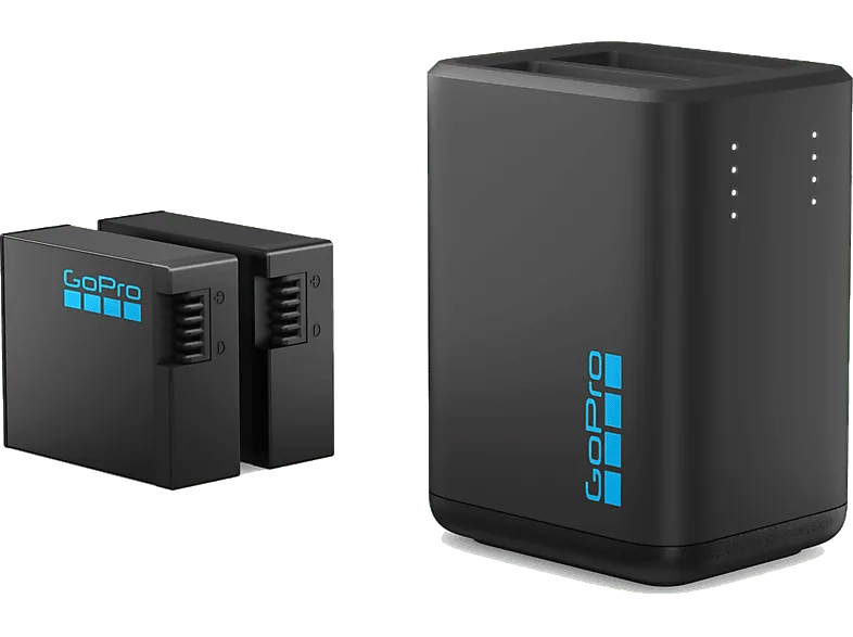 Cargador cámara deportiva - GoPro Dual Charger + Enduro, Cargados 2 baterías, Para Hero13 Black, Negro