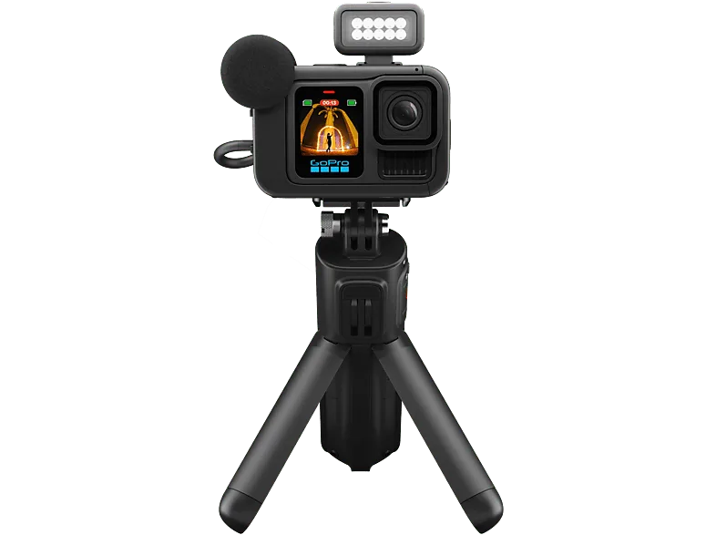 Cámara deportiva - GoPro Hero 13 Black Creator Edition, HyperSmooth 6.0, 5.3K, 27 MP, Autonomía 4.5 h, HDR, Sumergible 10m, lenta, Negro