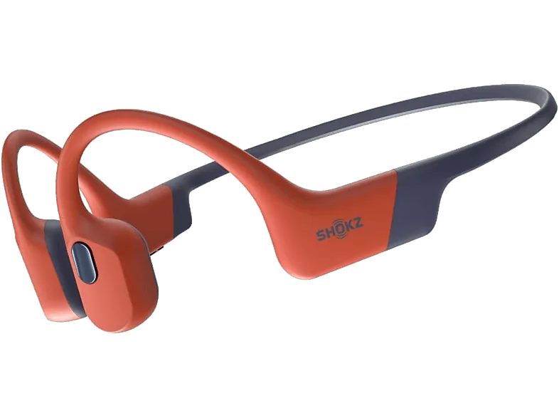 Auriculares conducción ósea - Shokz OpenSwim Pro, Banda para el cuello, Bluetooth/MP3, Carga por USB-C, IP68, Rojo