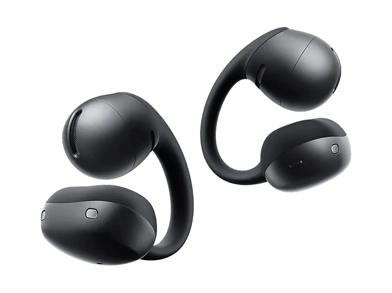 Auriculares conducción de aire - Shokz OpenDots Air, 36h Autonomía, Open-Ear con Clip, IP57, 2 Micrófonos, Negro