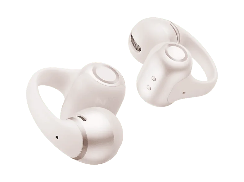 Auriculares conducción de aire - Shokz OpenDots 2, 40h Autonomía, Dolby Audio, Open-Ear, IP57, 3 Micrófonos, Blanco