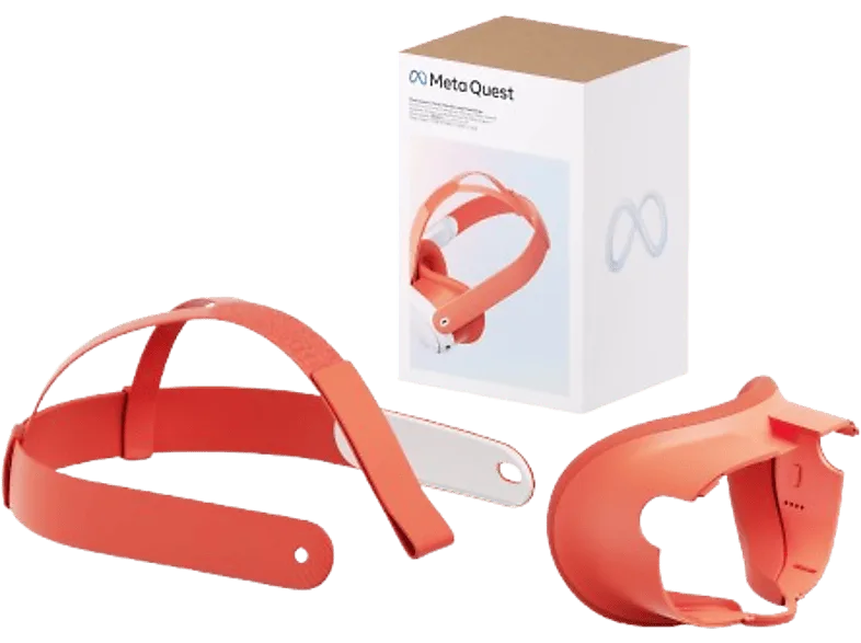 Correa - Meta Facial Interface & Head Strap, Interfaz facial + correa de cabeza, Para Quest 3, Blood Orange
