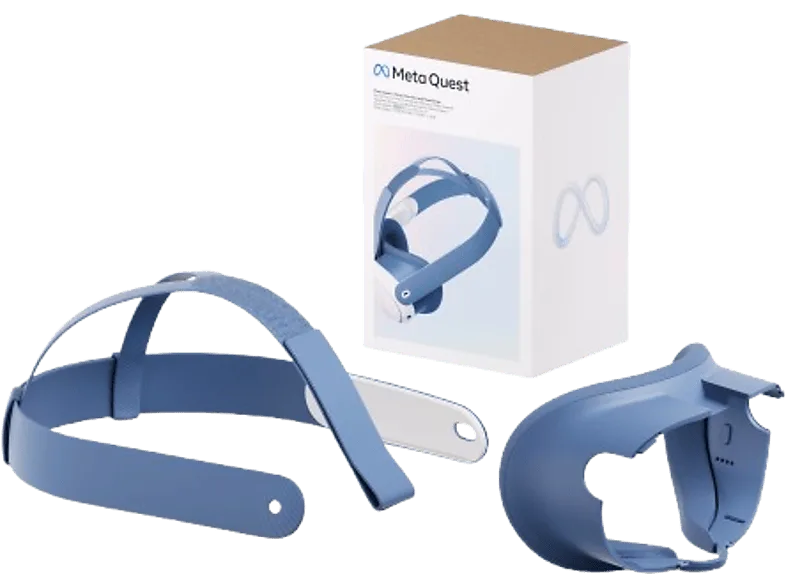Correa - Meta Facial Interface & Head Strap, Interfaz facial + correa de cabeza, Para Quest 3, Elemental Blue