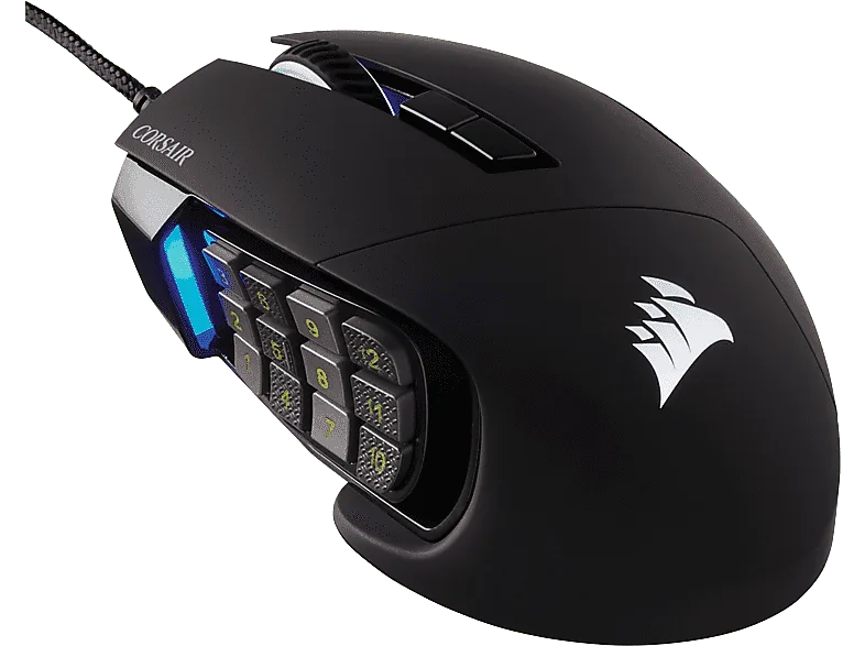 Ratón gaming - Corsair Scimitar RGB Elite, Por cable, 18000 ppp, Retroiluminado, Negro (imagen 1 de 3)
