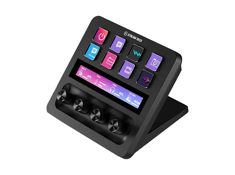 Controlador streaming - Elgato Stream Deck +, 8 teclas LCD, 4 diales, Panel LCD táctil, Negro