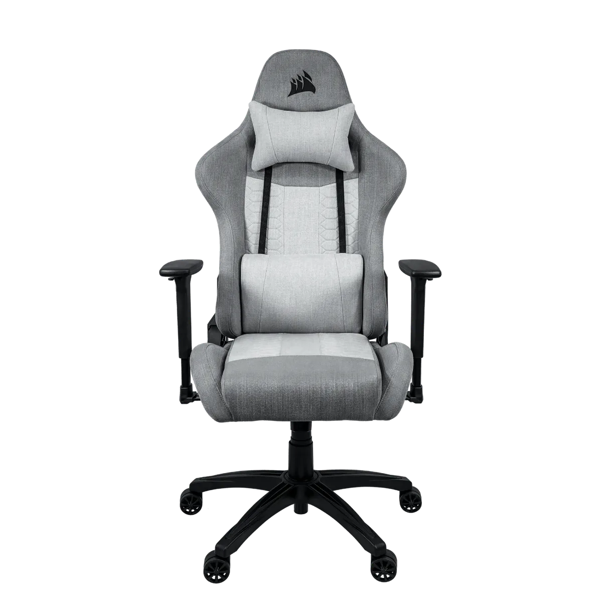 Silla gaming - Corsair TC100 Relaxed, Transpirable, Reposabrazos 2D, Inclinación 160°, Gris