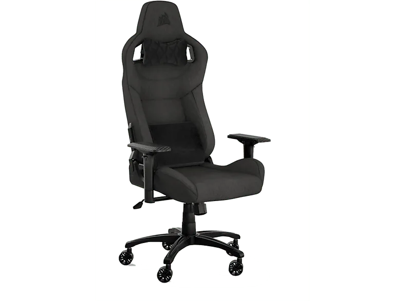 Silla gaming - Corsair T3 RUSH Fabric (2023), 4D (ajustable en altura, anchura y profundidad, también se puede girar), Hasta 120 kg, Charcoal