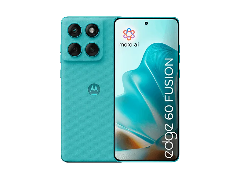 Móvil - motorola edge 60 fusion, Amazonite, 256 GB, 8 GB RAM, 6.7" pOLED, MediaTek Dimensity 7300, 5200 mAh