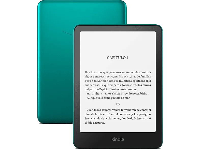 eBook - Amazon Kindle Paperwhite Signature Edition, 7", 32 GB, 300 ppi, Luz frontal autorregulable, Autonomía de semanas, Verde Jade metalizado
