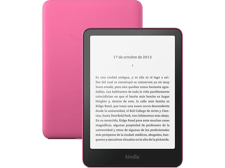 eBook - Amazon Kindle Paperwhite, 7", 16 GB, 300 ppi, Con publicidad, Sin reflejos, Autonomía de semanas, Frambuesa
