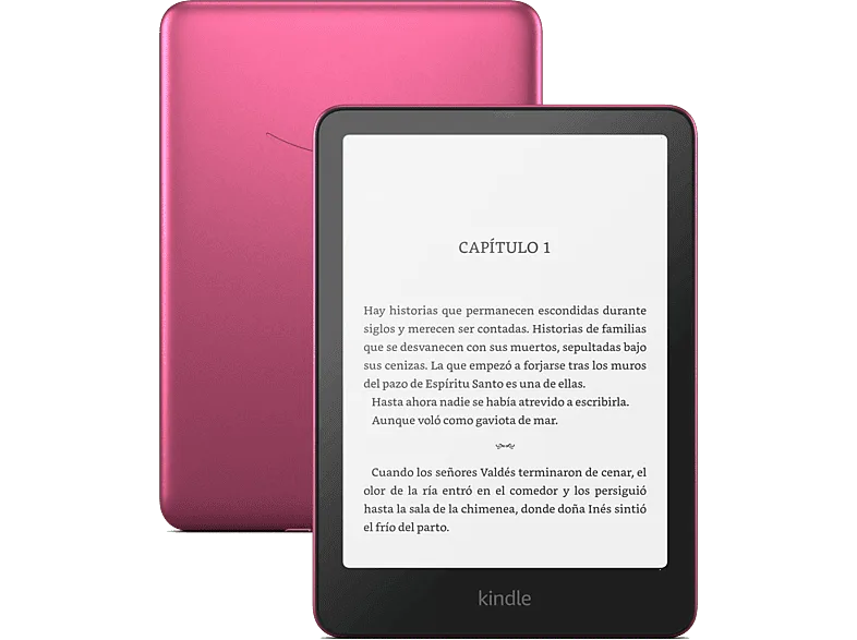 eBook - Amazon Kindle Paperwhite Signature Edition, 7", 32 GB, 300 ppi, Luz frontal autorregulable, Autonomía de semanas, Frambuesa metalizado