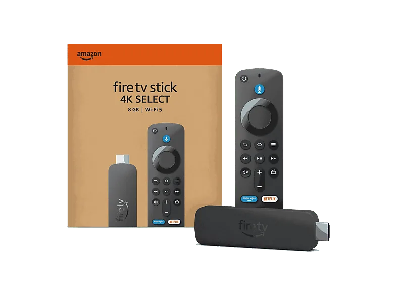 Reproductor multimedia - Amazon Fire TV Stick 4K Select (2025), Mando por voz Alexa, Reproduce contenido streaming, gratuita y en directo, Negro