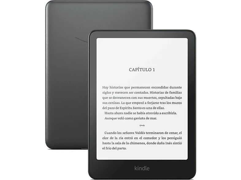 eBook - Amazon Kindle Paperwhite Signature Edition, 7", 32 GB, 300 ppi, Luz frontal autorregulable, Autonomía de semanas, Negro metalizado