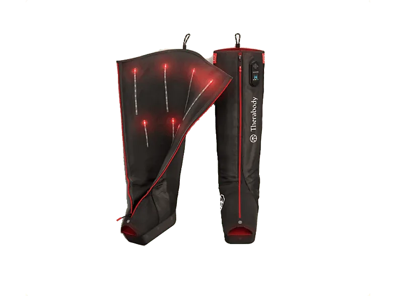 Botas presoterapia - Therabody JetBoots PRO Plus, Piernas, Autonomía 50 240 min, Terapia LED Infrarrojos, Vibración, Longitud Pierna 68-81 cm, Negro