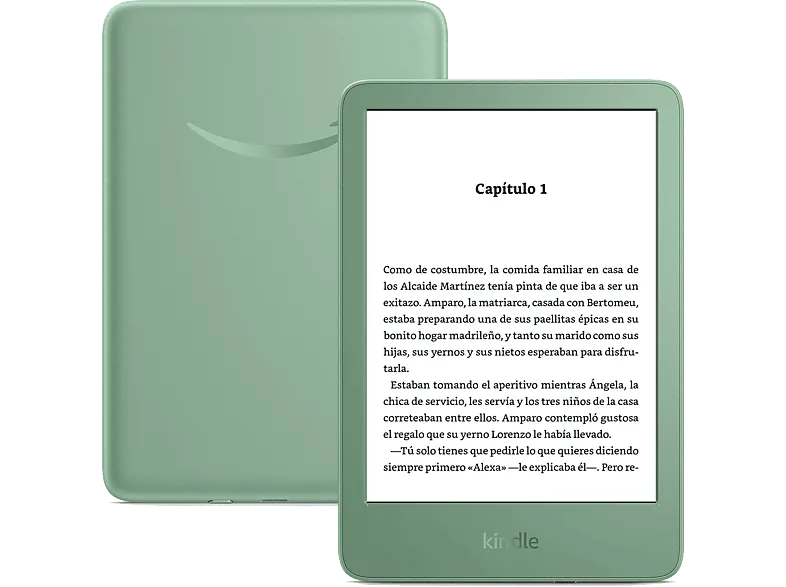 eBook - Amazon Kindle (2024), 6" HD 300ppp, 16 GB Memoria, 8 semanas autonomía, USB-C, Matcha Green