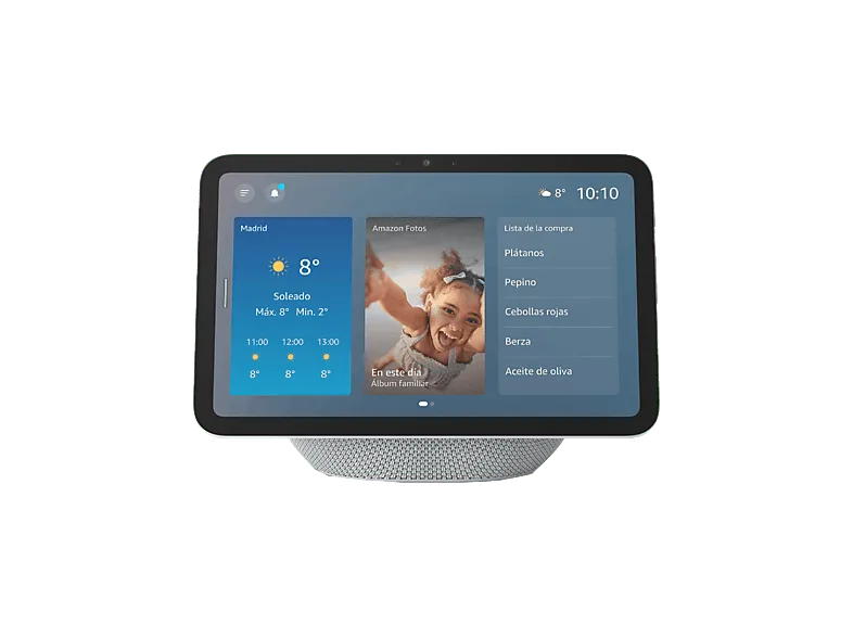 Altavoz inteligente - Amazon Echo Show 8, Pantalla Táctil HD 8,7", Cámara de 13MP, Audio Espacial, Glacier White