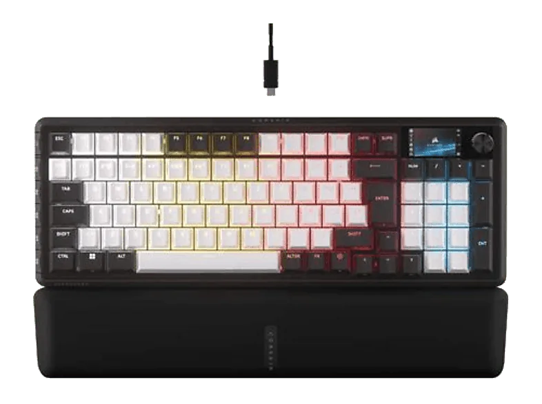 Teclado gaming - Corsair Vanguard 96-MLX Plasma, Mecánico, USB tipo A a C, Negro