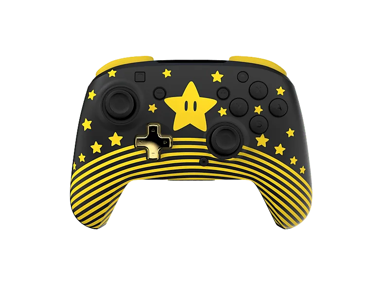 Mando Nintendo Switch - Turtle Beach Rematch Wireless Controller Super Mario Star, Cable USB, Brilla en la oscuridad, Hasta 40 horas