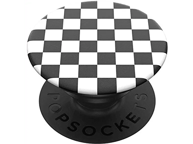 Soporte adhesivo para móvil - PopSockets Checker Black, Cuadrados blancos y negros