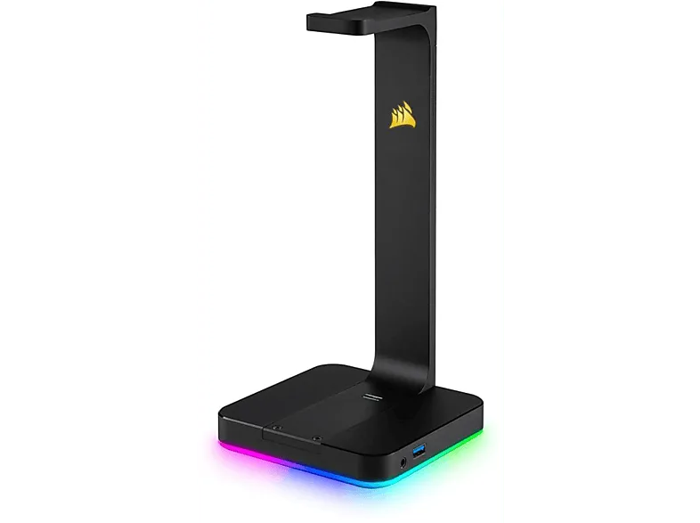 Soporte para auriculares - Corsair ST100 RGB Premium, Surround 7.1